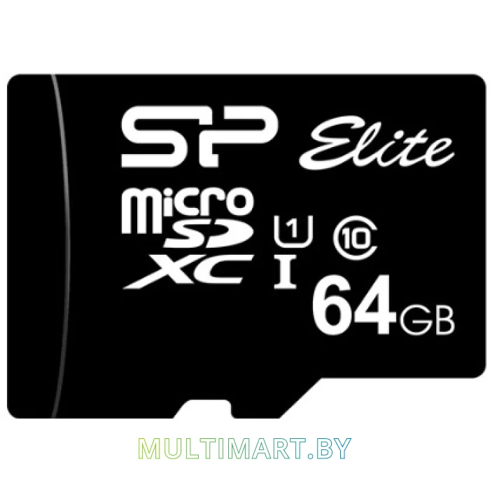 Карта памяти Silicon-Power microSDXC Elite UHS-1 (Class 10) 64 GB (SP064GBSTXBU1V10-SP)